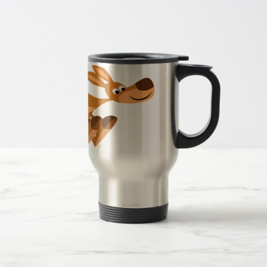 Niedlicher schneller Cartoon Kangaroo Tasse (Rechts)