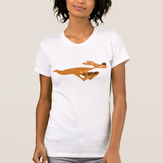 Niedlicher schneller Cartoon-Känguru-Frauen-T - T-Shirt