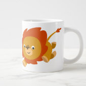 Niedlicher schneller Cartoon Lion Jumbo Tasse (Rechts)