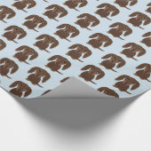 Niedlicher Schokolade Braune Dackel Hund Geschenkpapier (Ecke)