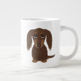 Niedlicher Schokolade Braune Dackel Hund Jumbo-Tasse