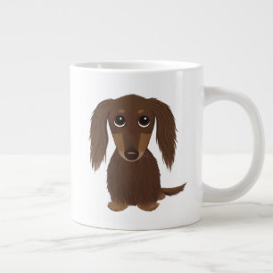 Niedlicher Schokolade Braune Dackel Hund Jumbo-Tasse