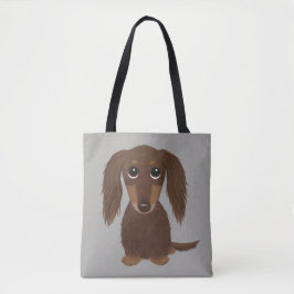 Niedlicher Schokolade Braune Dackel Hund Tasche