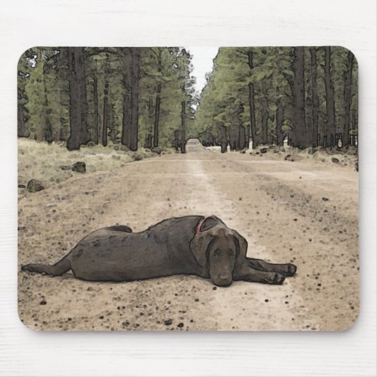 Niedlicher Schokolade-Labrador Welpe auf einem Wal Mousepad (Vorne)