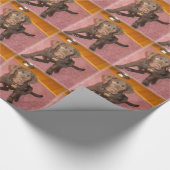 Niedlicher Schokoladen-Labrador Geschenkpapier (Ecke)