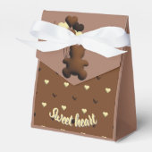 Niedlicher Schokoladenbär Baby Duschbox Geschenkschachtel (Vorderseite)