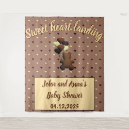 Niedlicher Schokoladenbär Babydusche Wandteppich