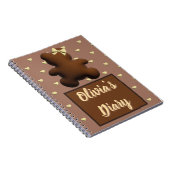 Niedlicher Schokoladenbär Personalisiertes Notizbu Notizblock (Rechte Seite)