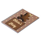 Niedlicher Schokoladenbär Personalisiertes Notizbu Notizblock (Linke Seite)