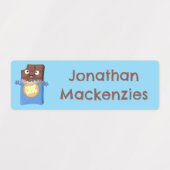 Niedlicher Schokoladencharakter personalisiert Etiketten (Design 2)