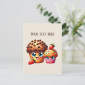 Niedlicher Schokoladenkeks - Nachricht Postkarte (Stehend Vorderseite)