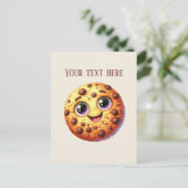 Niedlicher Schokoladenkeks - Nachricht Postkarte (Stehend Vorderseite)