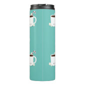 Niedlicher Schokoladenname Aquamarin Weihnachten Thermosbecher (Rückseite)