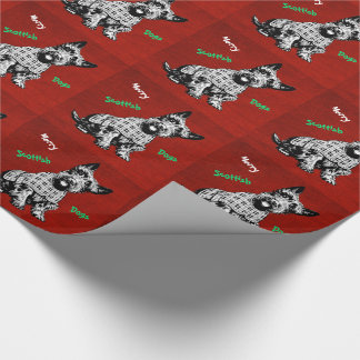 NIEDLICHER SCHOTTISCHER TERRIER-HUND, FROHE GESCHENKPAPIER