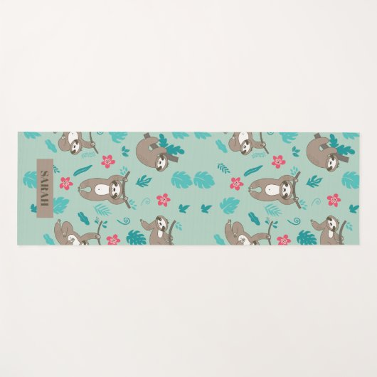 Niedlicher Schrägstrich, Muster, Personalisierter Yogamatte (Vorderseite (Horizontal))