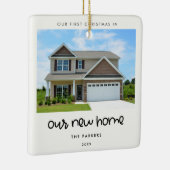 Niedlicher Schriftart Erste Weihnachten in unserer Keramikornament (Rechts)