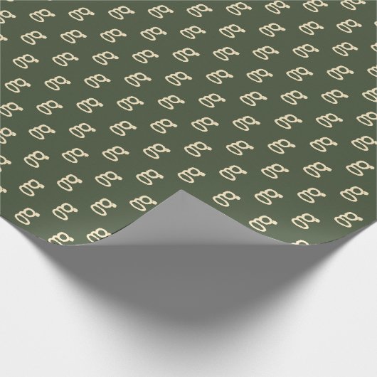 Niedlicher Schriftart für den Retro-Schreibmaschin Geschenkpapier (Ecke)