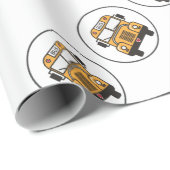 Niedlicher Schulbus Geschenkpapier (Rolleneckpunkt)