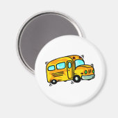 Niedlicher Schulbus Magnet (Vorderseite/Rückseite)