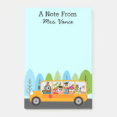 Niedlicher Schulbusfahrer Post-it Klebezettel (Vorderseite)