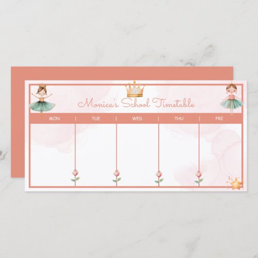 Niedlicher Schulplan (Vorne/Hinten)