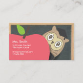 Niedlicher Schüssel- und Apple-Kopfbrettlehrer Visitenkarte (Vorderseite)