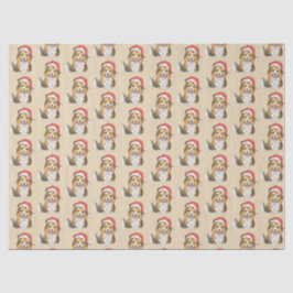 Niedlicher Schutz in Santa's Hutwackelpapier Seidenpapier