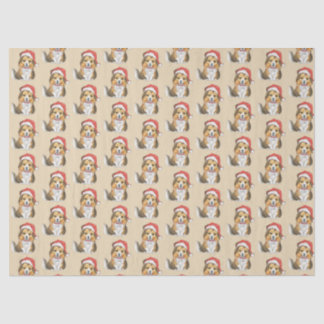 Niedlicher Schutz in Santa's Hutwackelpapier Seidenpapier