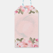 Niedlicher Schwan, Blumenkinderdusche Geschenkanhänger (Rückseite)