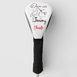 Niedlicher Schwan, der ein frisches Baby trägt Golf Headcover