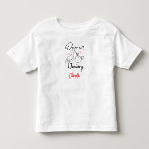 Niedlicher Schwan, der ein frisches Baby trägt Kleinkind T-shirt