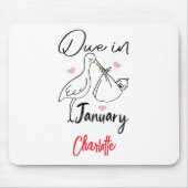 Niedlicher Schwan, der ein frisches Baby trägt Mousepad (Vorne)