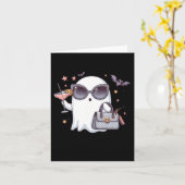 Niedlicher Schwanz Ghost Boujee Boojee Halloween D Karte (Gelbe Blume)