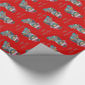 niedlicher Schwarz-Braun-Hund Geschenkpapier (Ecke)