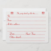 niedlicher Schwarz-Braun-Welpe mit Weihnachtsgesch Einladung (Rückseite)