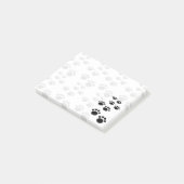 Niedlicher Schwarz-Grau-Cartoon-Pet-Pfad Post-it Klebezettel (angewinkelt)