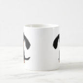 Niedlicher Schwarz-Tan-Langhaarige Dackel Welpenhu Kaffeetasse (Mittel)