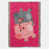 Niedlicher Schwarz-Weiß-Cartoon Decke (Vorderseite Vertikal)