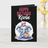 Niedlicher Schwarz-Weiß-Elefant Son Birthday Karte (Gelbe Blume)