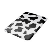 niedlicher Schwarz-Weiß-Kuhdruck Badematte (Schrägansicht)
