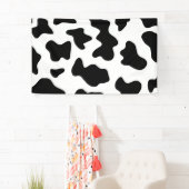 niedlicher Schwarz-Weiß-Kuhdruck Banner (Insitu)