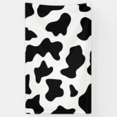 niedlicher Schwarz-Weiß-Kuhdruck Banner (Vertikal)