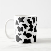 niedlicher Schwarz-Weiß-Kuhdruck Kaffeetasse (Links)