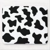 niedlicher Schwarz-Weiß-Kuhdruck Mousepad (Vorne)