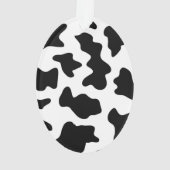 niedlicher Schwarz-Weiß-Kuhdruck Ornament (Rückseite)