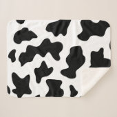 niedlicher Schwarz-Weiß-Kuhdruck Sherpadecke (Vorderseite (Horizontal))