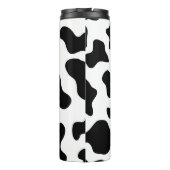niedlicher Schwarz-Weiß-Kuhdruck Thermosbecher (Rückseite)