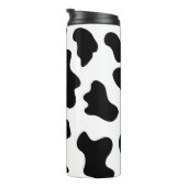 niedlicher Schwarz-Weiß-Kuhdruck Thermosbecher (Nach rechts gedreht)