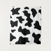 niedlicher Schwarz-Weiß-Kuhdruck Wandteppich (Vorderseite)