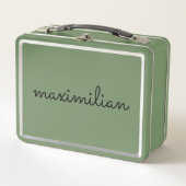 Niedlicher Schwarz-weißer, benutzerdefinierter Skr Metall Brotdose (Vorderseite)